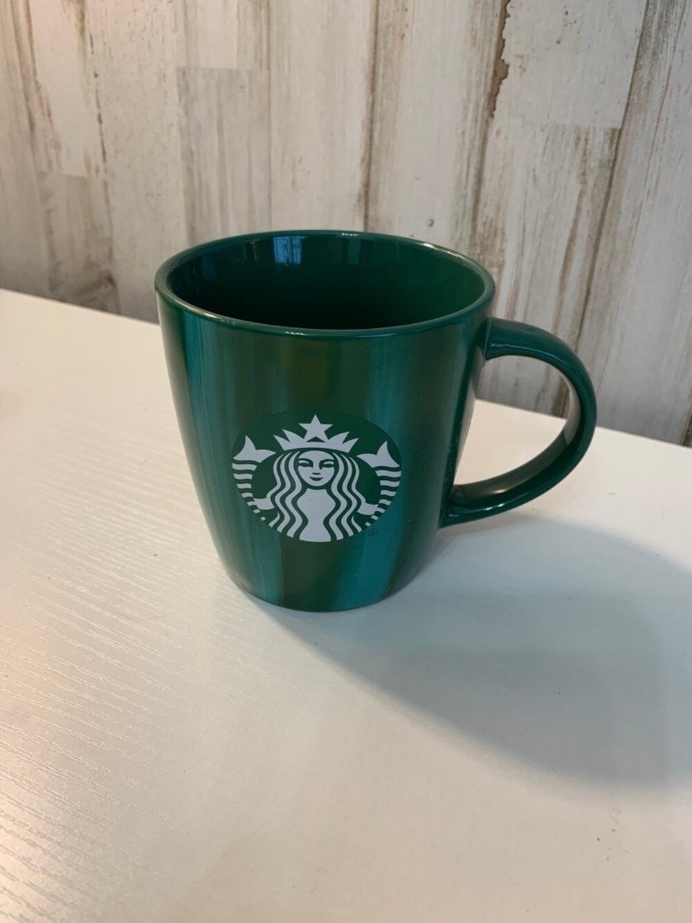 Starbucks Coffee Mug Green Mermaid Siren Logo 12 oz Cup